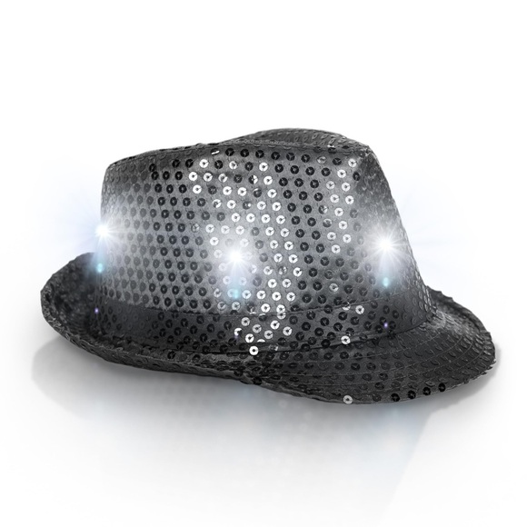 NWT Spritz Light Up Fedora & Tie - Picture 2 of 5